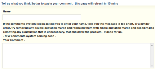 A really weird hint for entering comments A really weird hint for entering comments