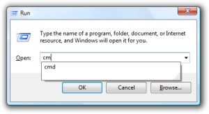 Windows Vista Run dialog